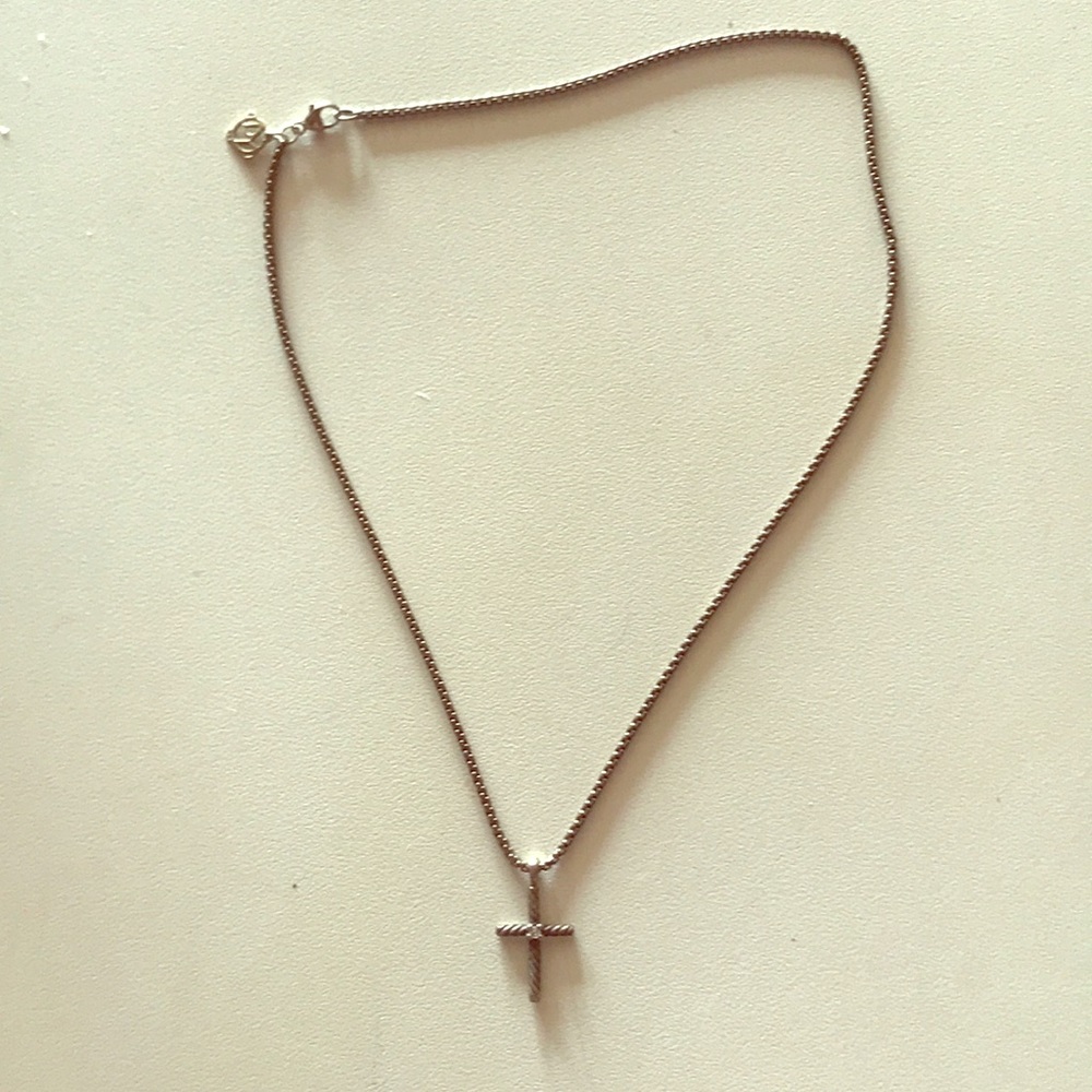 Original diamond cross David Yurman necklace